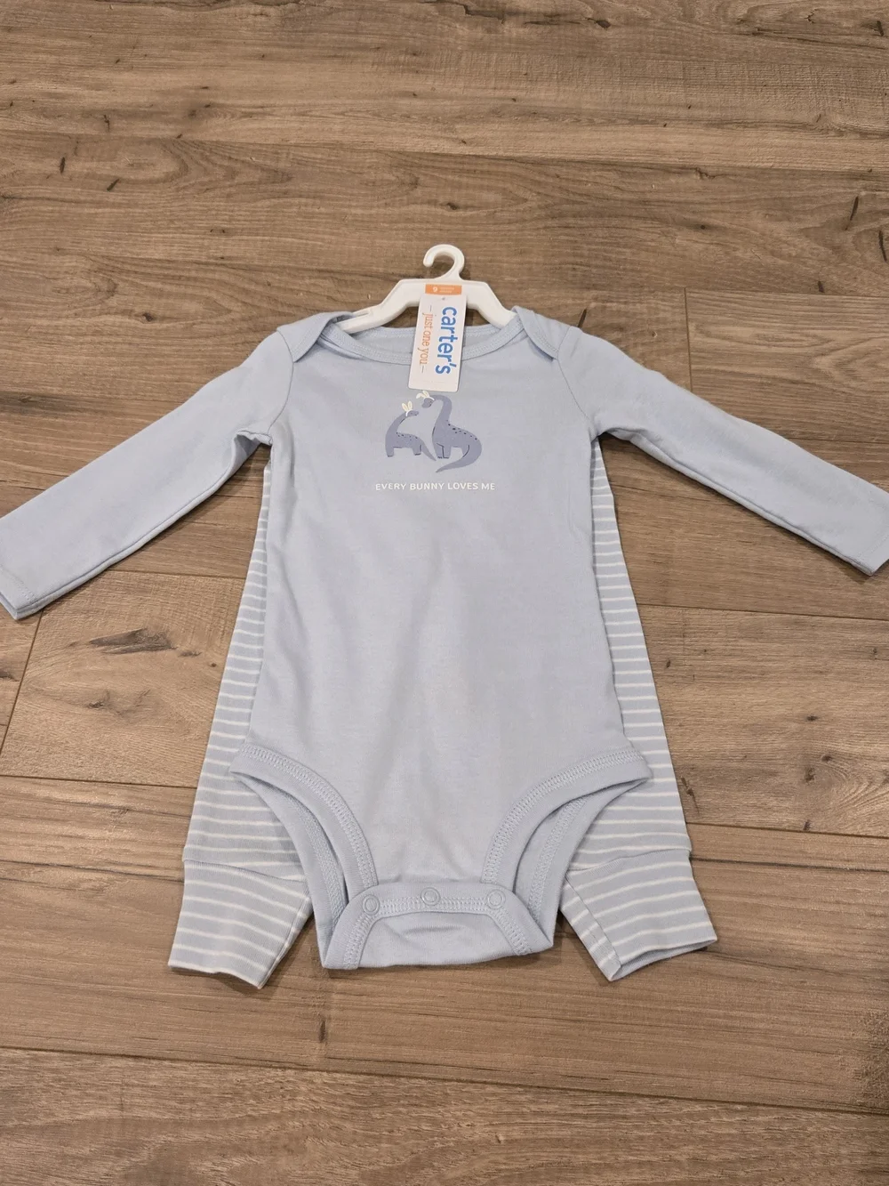 Carter's Baby Boy Dino Easter Set 2pc Blue Stripes NWT 9Mos every bunny loves me